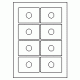 557 - Label Size Business Card CD - 8 labels per sheet